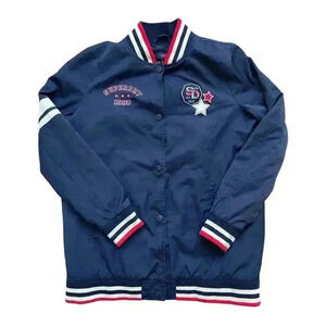 Vintage Superdry Sport 1990 Manhattan New York USA Bomber Jacket Men's M Snap Up